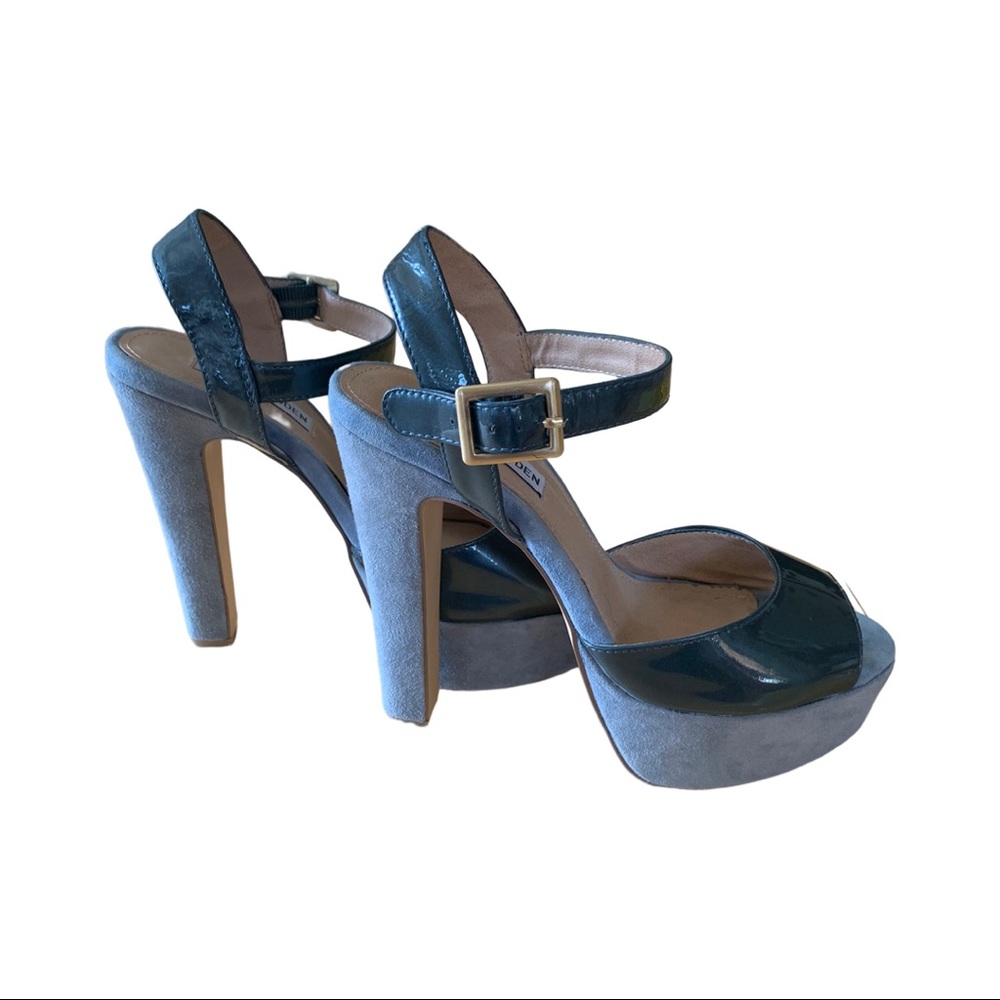 Womens Steve Madden Dynemite Suede/Patent Heels Size 8.5
